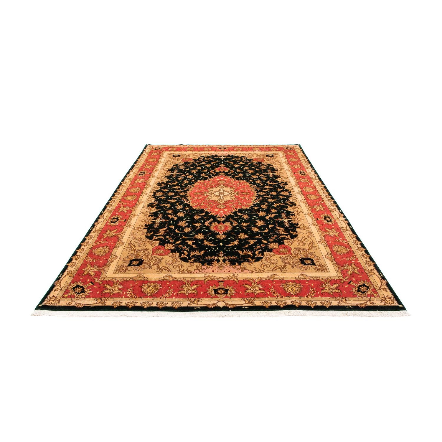 Tappeto Persero - Tabriz - Reale - 300 x 198 cm - blu scuro