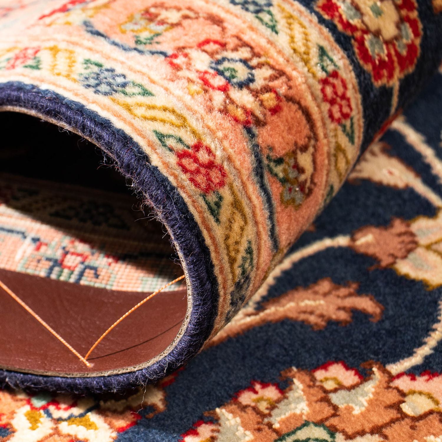 Tappeto corsia Tappeto Persero - Tabriz - Reale - 292 x 66 cm - blu scuro