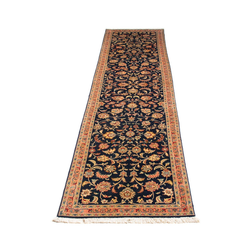Tappeto corsia Tappeto Persero - Tabriz - Reale - 292 x 66 cm - blu scuro