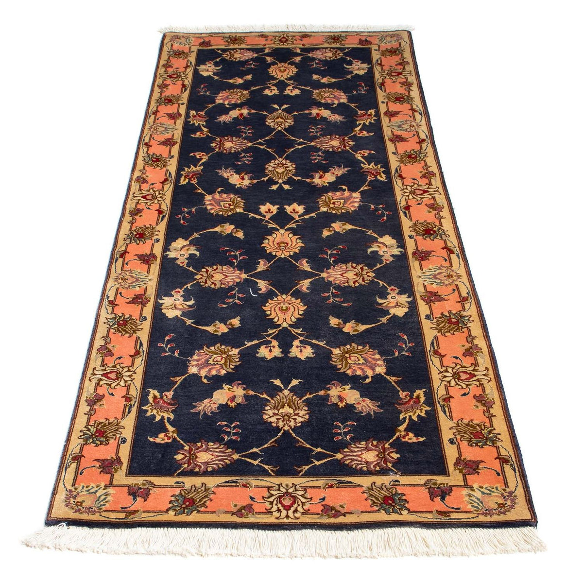 Tappeto corsia Tappeto Persero - Tabriz - Reale - 198 x 75 cm - blu scuro