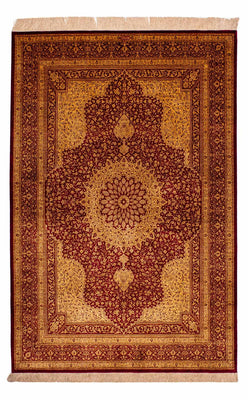 Tappeto di seta - Ghom seta - Premio - 188 x 130 cm - beige