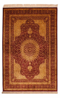 Tappeto di seta - Ghom seta - Premio - 188 x 130 cm - beige