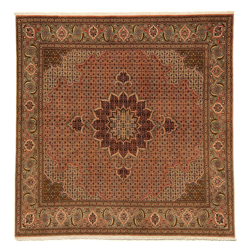 Tappeto Persero - Tabriz quadrato  - 206 x 206 cm - marrone