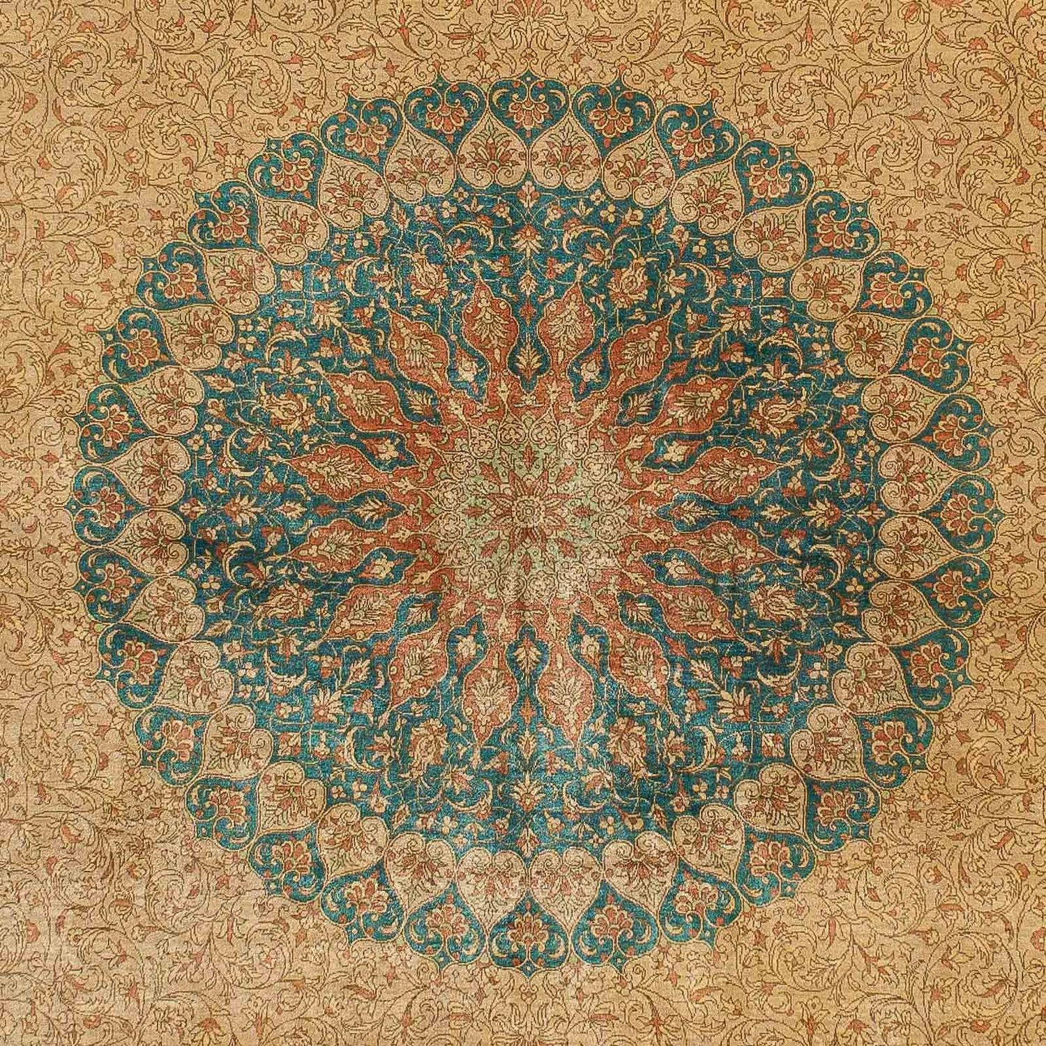 Tappeto di seta - Ghom seta - Premio - 188 x 130 cm - beige