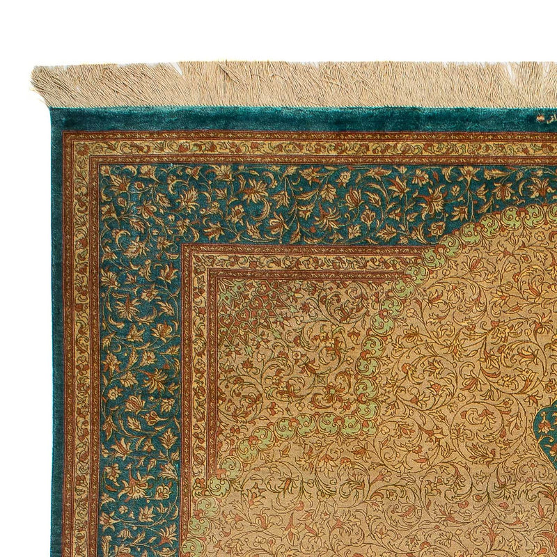 Tappeto di seta - Ghom seta - Premio - 188 x 130 cm - beige