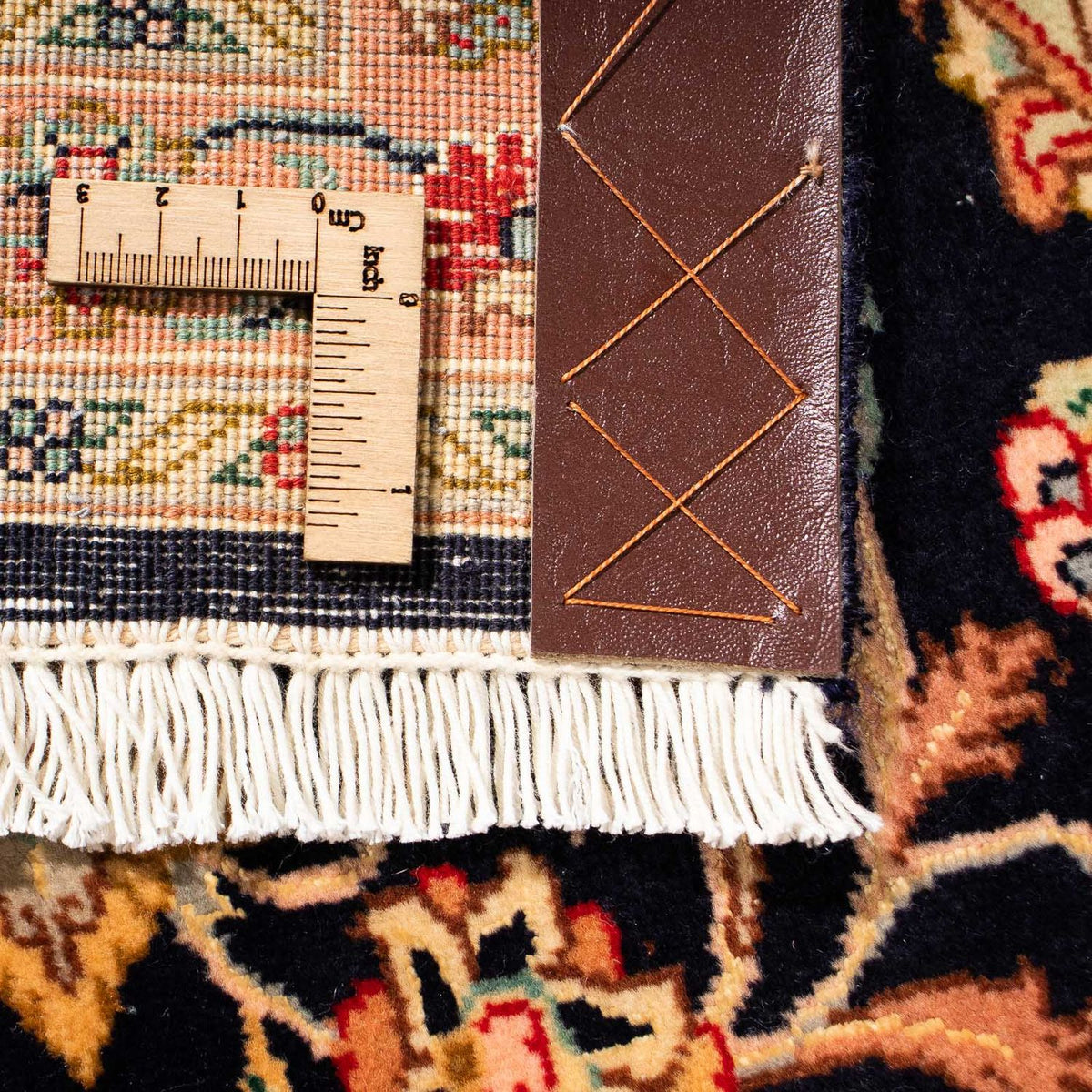 Tappeto corsia Tappeto Persero - Tabriz - Reale - 295 x 65 cm - blu scuro