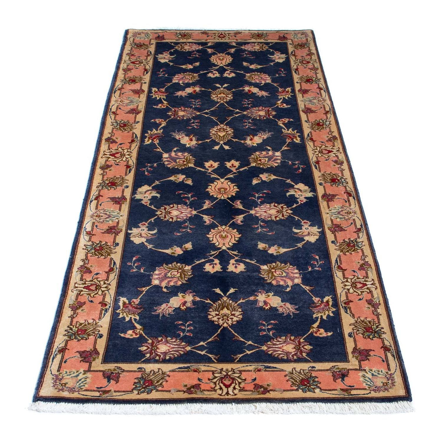 Tappeto corsia Tappeto Persero - Tabriz - Reale - 198 x 76 cm - blu scuro