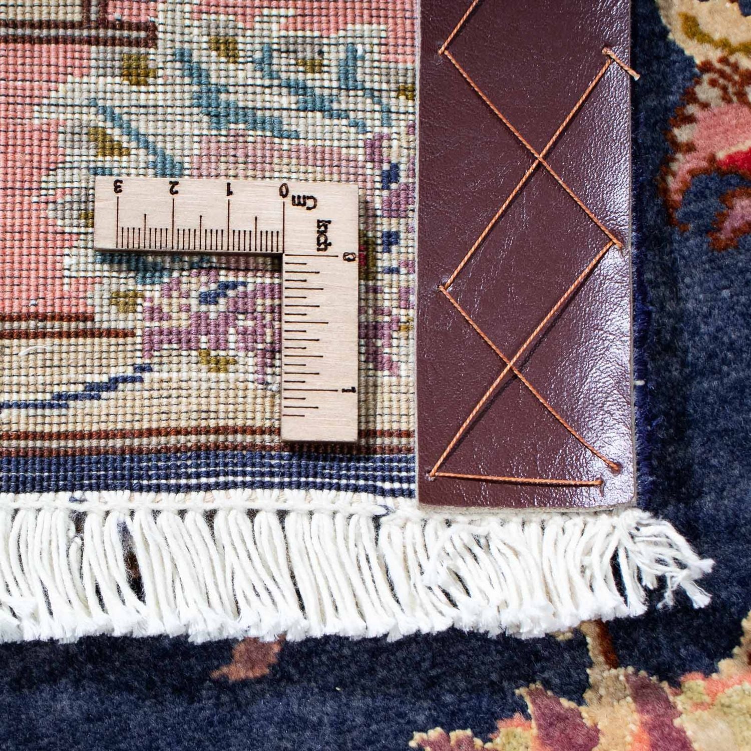 Tappeto corsia Tappeto Persero - Tabriz - Reale - 198 x 76 cm - blu scuro