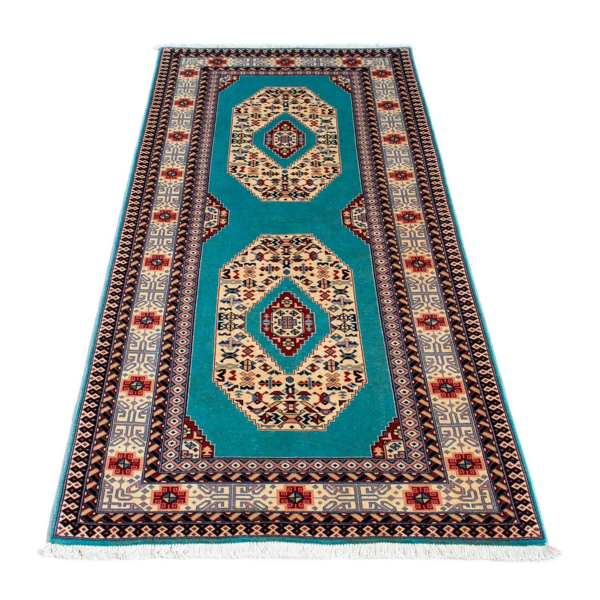 Tappeto corsia Tappeto Persero - Tabriz - Reale - 190 x 74 cm - blu
