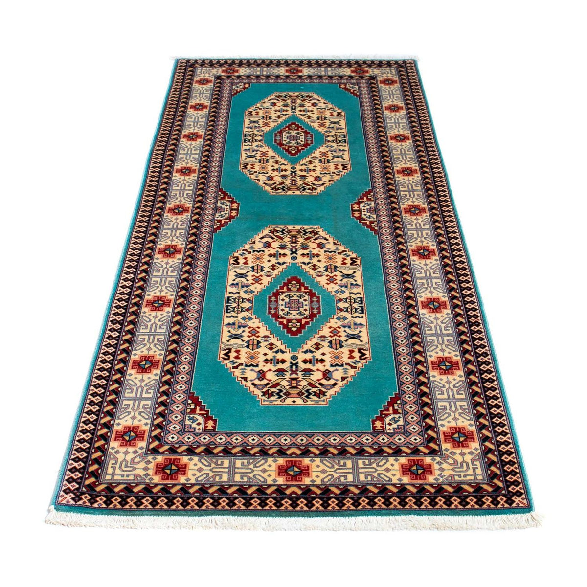 Tappeto corsia Tappeto Persero - Tabriz - Reale - 190 x 75 cm - blu