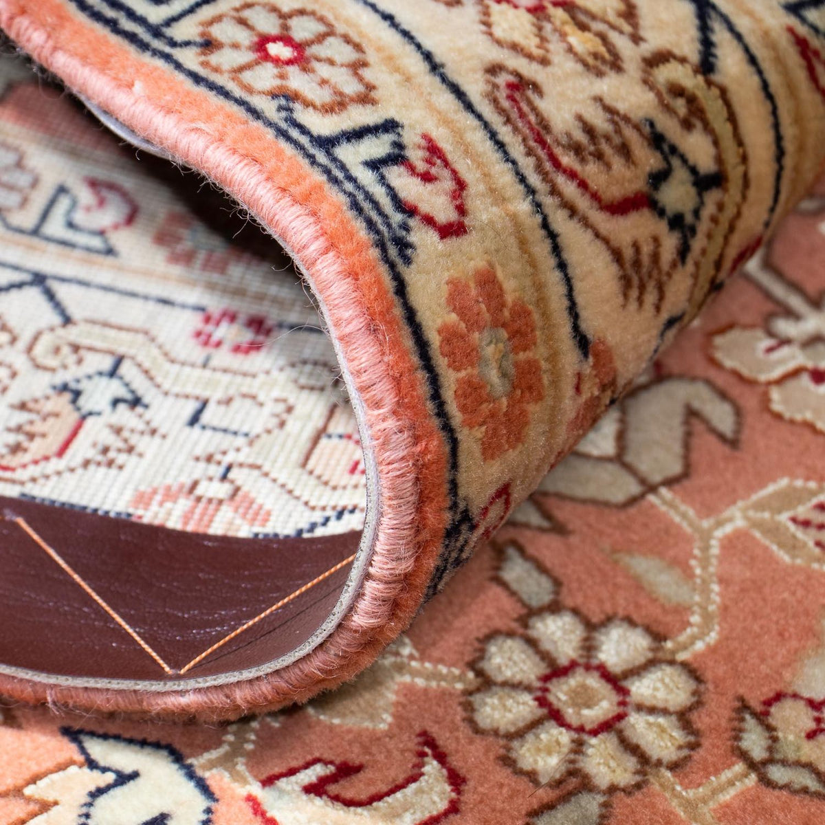 Tappeto corsia Tappeto Persero - Tabriz - Reale - 215 x 82 cm - ruggine