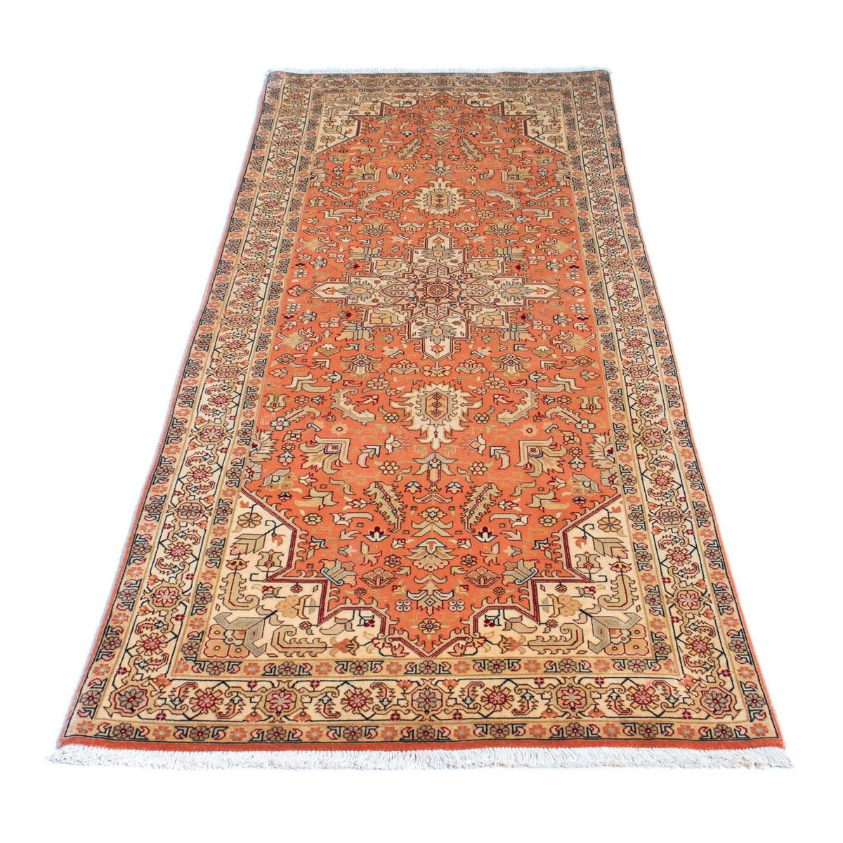 Tappeto corsia Tappeto Persero - Tabriz - Reale - 215 x 82 cm - ruggine