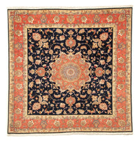 Tappeto Persero - Tabriz - Reale quadrato  - 202 x 202 cm - blu scuro