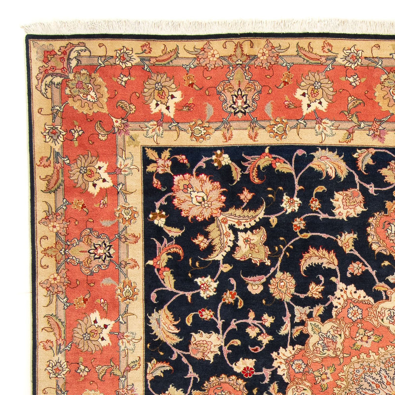Tappeto Persero - Tabriz - Reale quadrato  - 202 x 202 cm - blu scuro