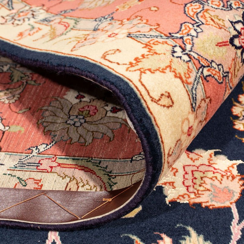Tappeto Persero - Tabriz - Reale quadrato  - 202 x 202 cm - blu scuro
