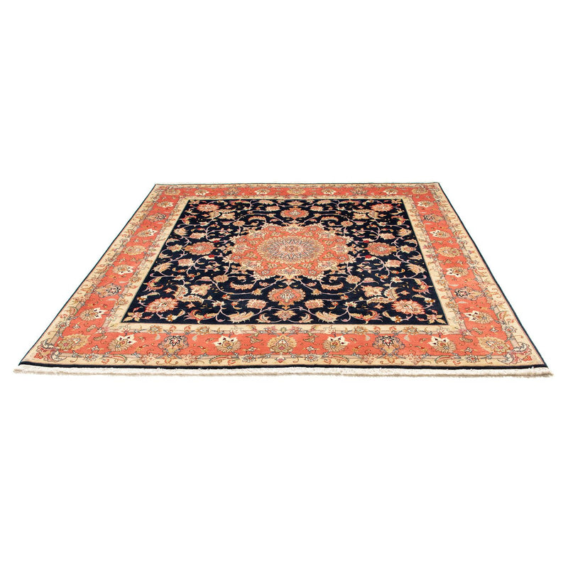 Tappeto Persero - Tabriz - Reale quadrato  - 202 x 202 cm - blu scuro