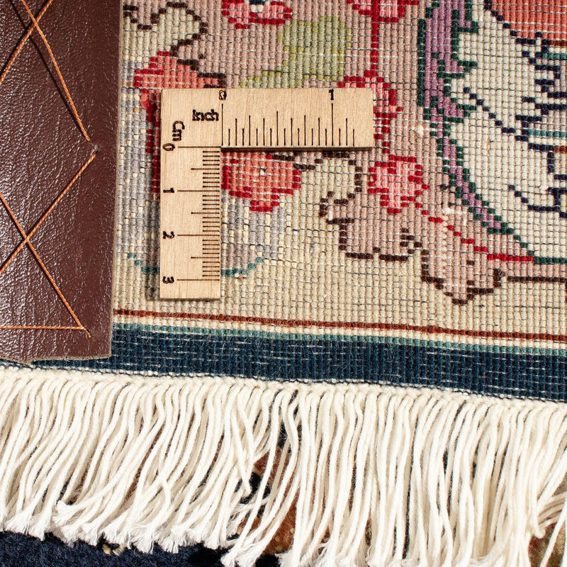 Tappeto Persero - Tabriz - Reale quadrato  - 202 x 202 cm - blu scuro