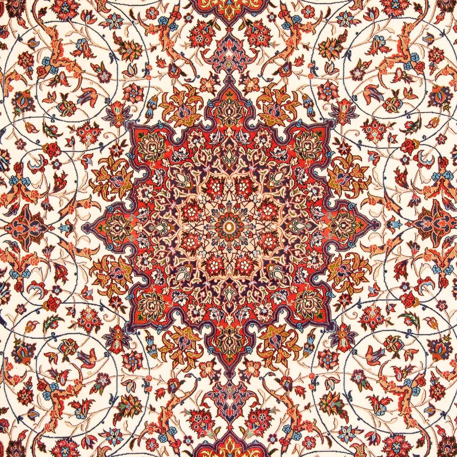 Tappeto Persero - Isfahan - Premio - 310 x 208 cm - rosso