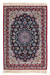 Tappeto Persero - Isfahan - Premio - 104 x 72 cm - rosso scuro