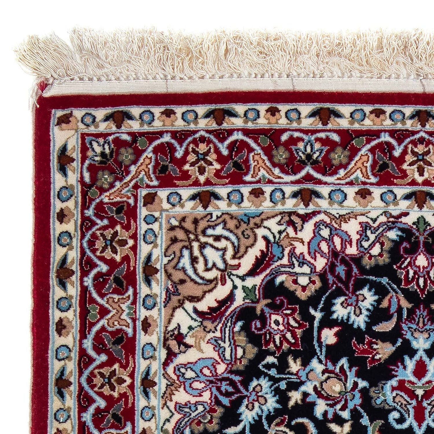Tappeto Persero - Isfahan - Premio - 104 x 72 cm - rosso scuro