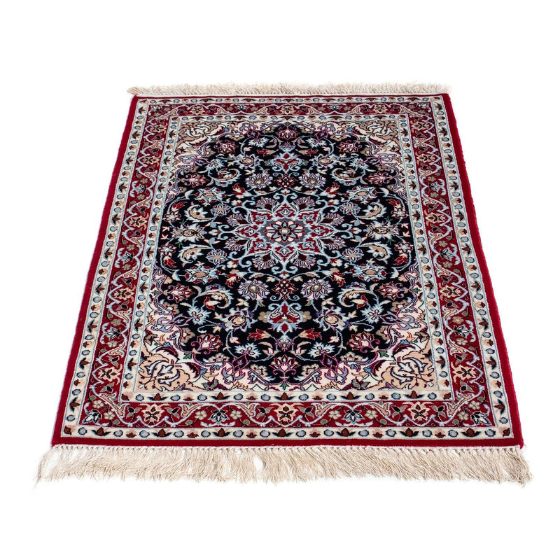 Tappeto Persero - Isfahan - Premio - 104 x 72 cm - rosso scuro