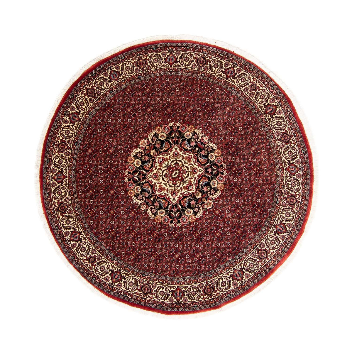 Tappeto Persero - Bidjar rotondo  - 205 x 205 cm - rosso scuro