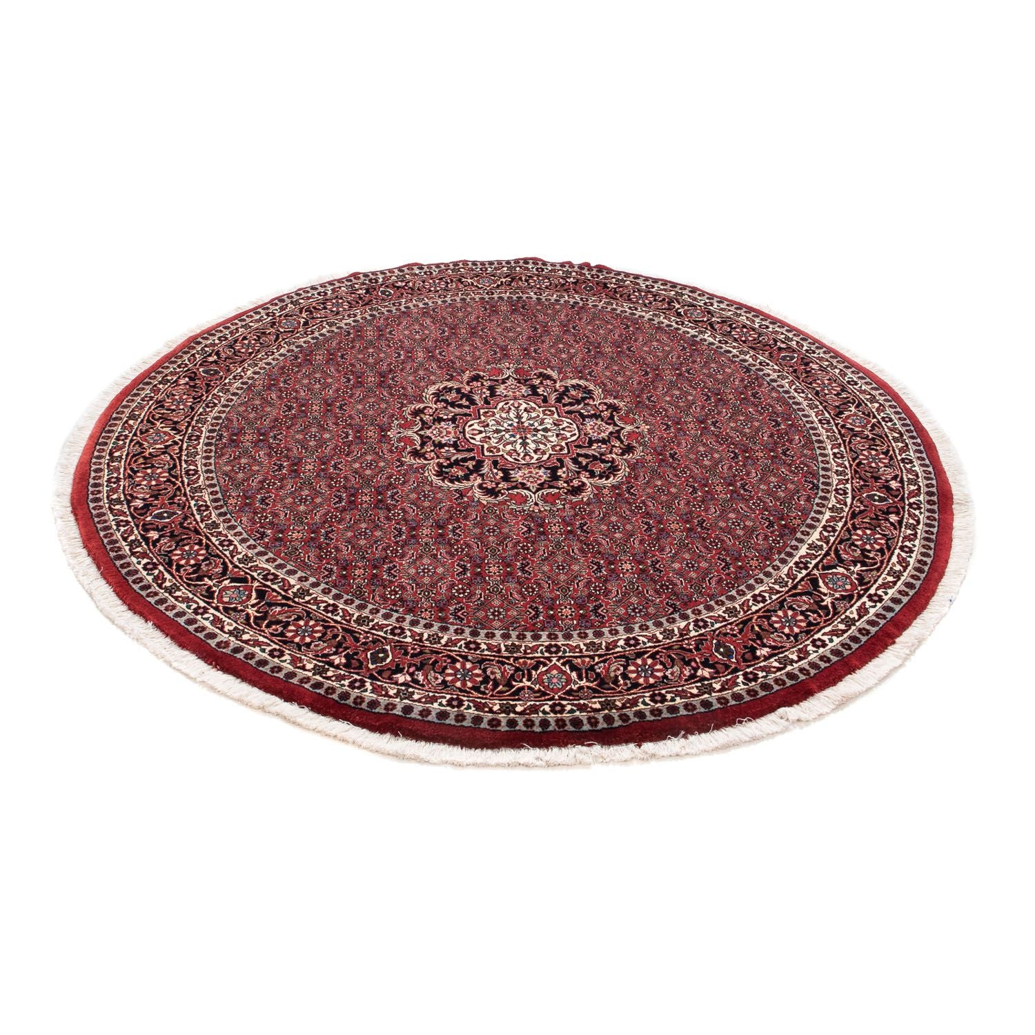 Tappeto Persero - Bidjar rotondo  - 154 x 154 cm - rosso scuro