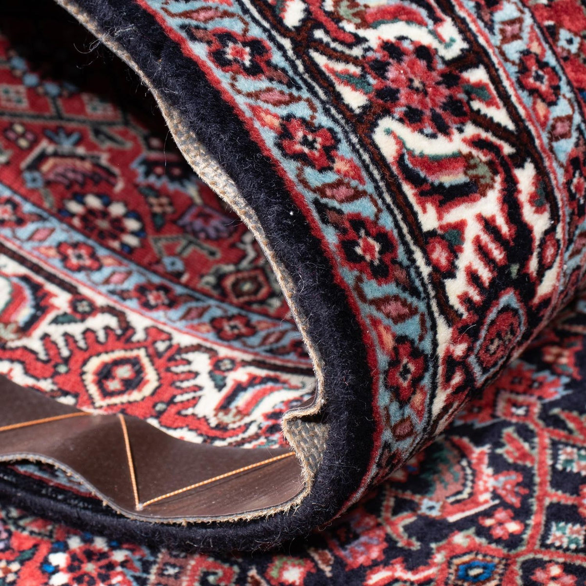 Tappeto corsia Tappeto Persero - Bidjar - 211 x 77 cm - blu scuro