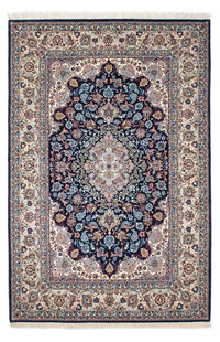 Tappeto Persero - Isfahan - Premio - 226 x 149 cm - blu scuro