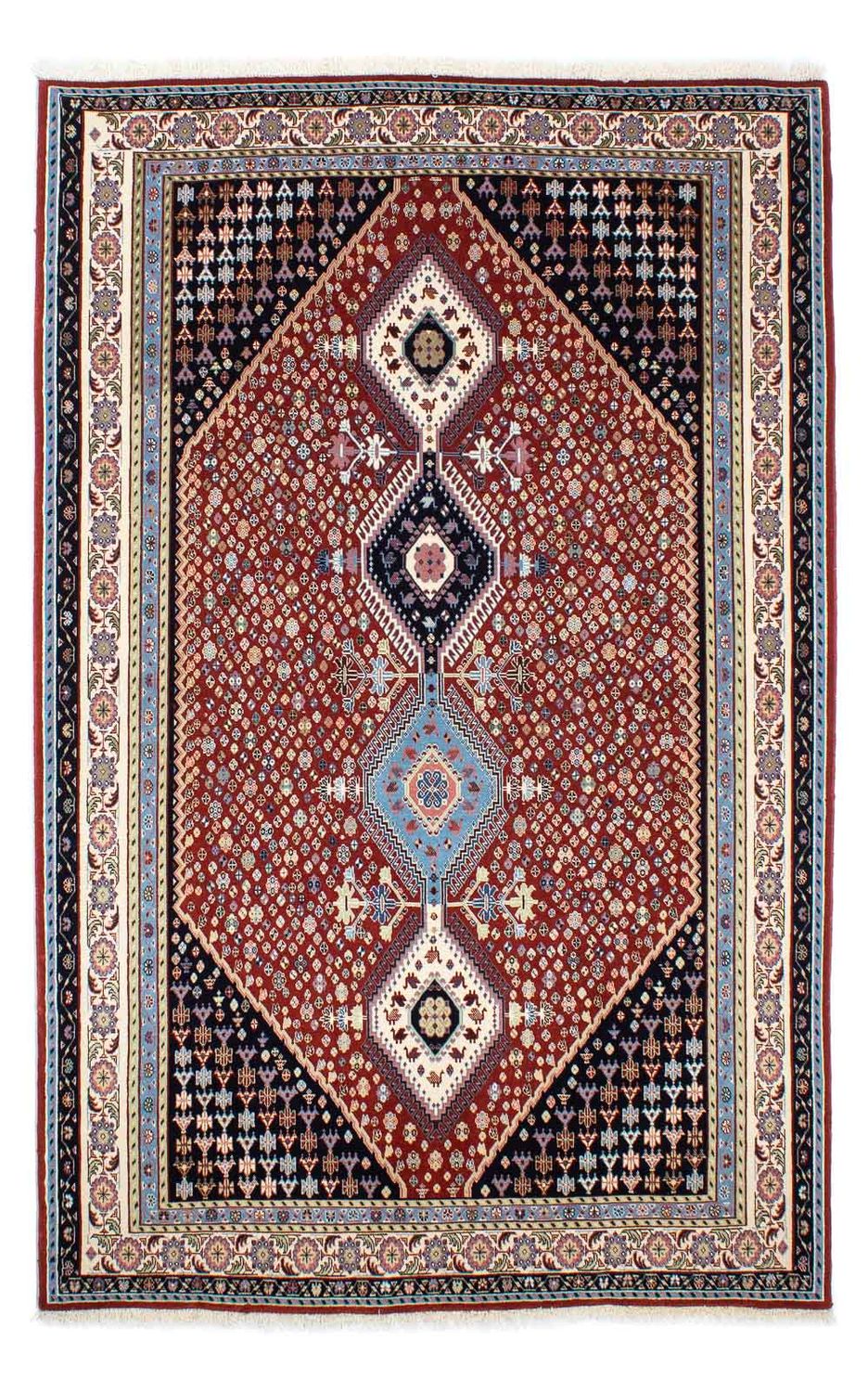Tappeto Gabbeh - Kashkuli Persero - 225 x 139 cm - rosso scuro