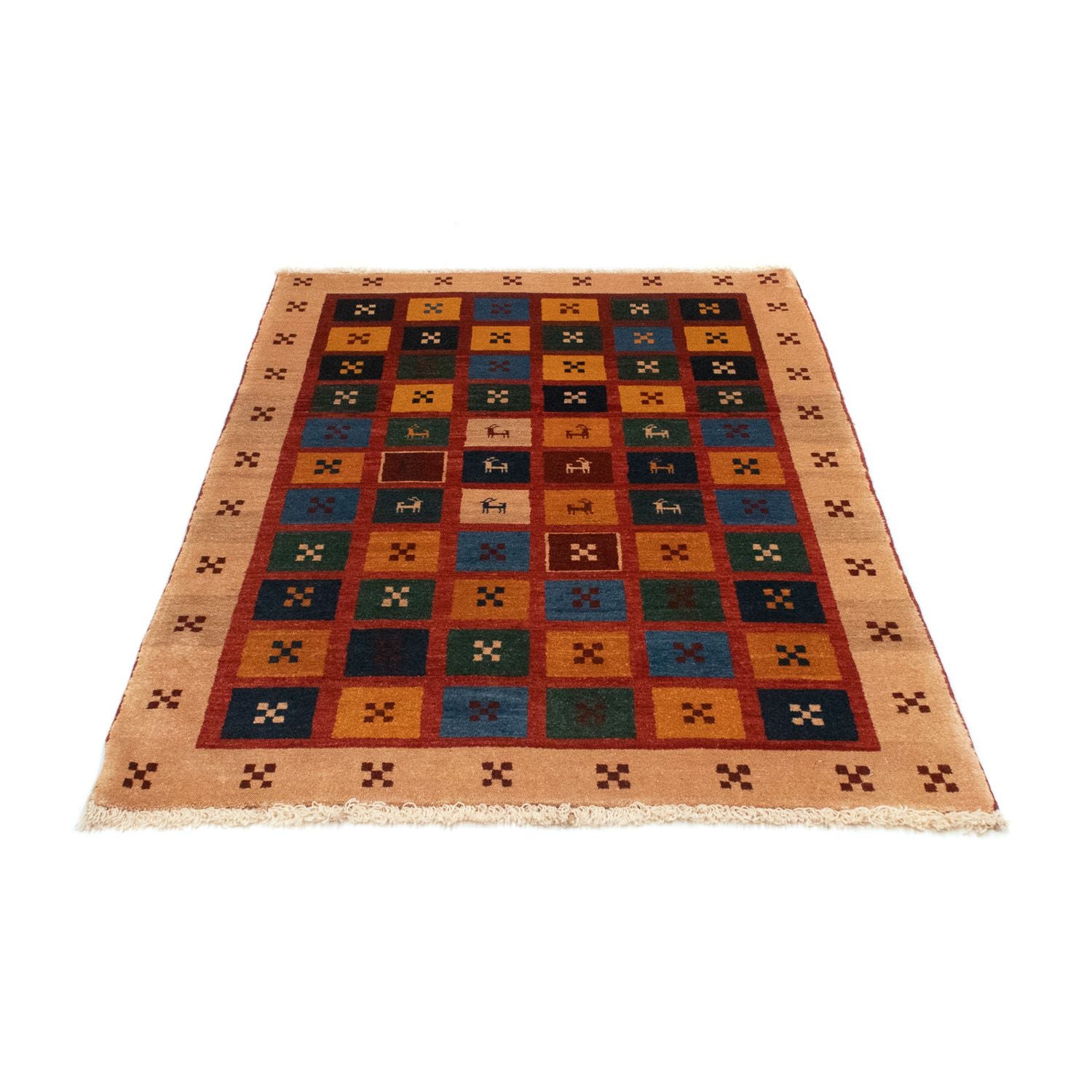 Tappeto Gabbeh - Loribaft Persero - 150 x 97 cm - rosso chiaro