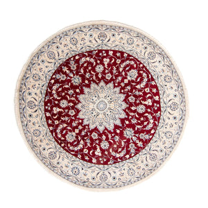 Tappeto Persero - Nain rotondo  - 253 x 253 cm - rosso scuro