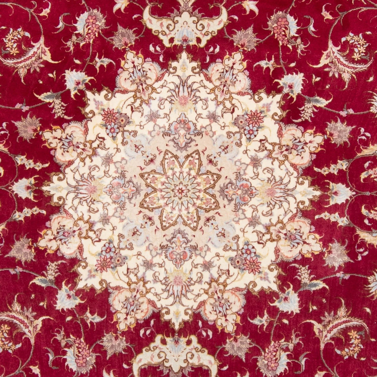 Tappeto Persero - Tabriz - Reale - 305 x 253 cm - rosso scuro