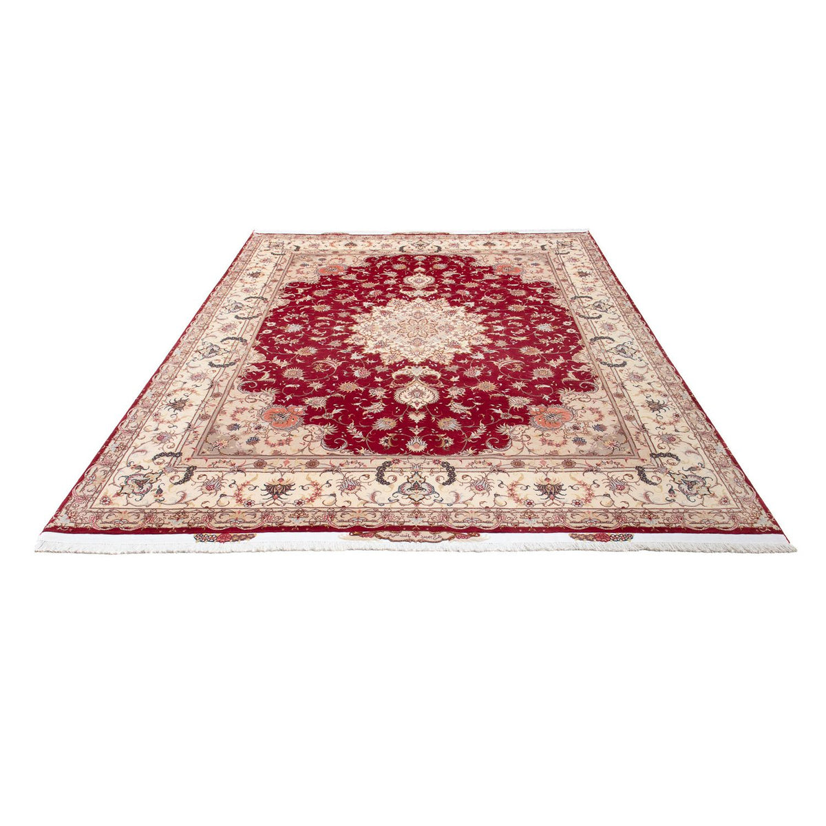 Tappeto Persero - Tabriz - Reale - 305 x 253 cm - rosso scuro