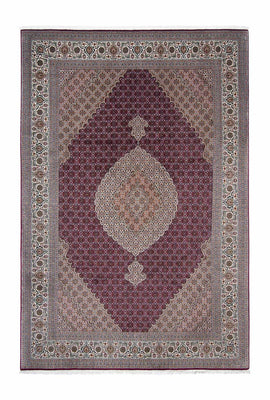 Tappeto Persero - Tabriz - 303 x 204 cm - rosso scuro