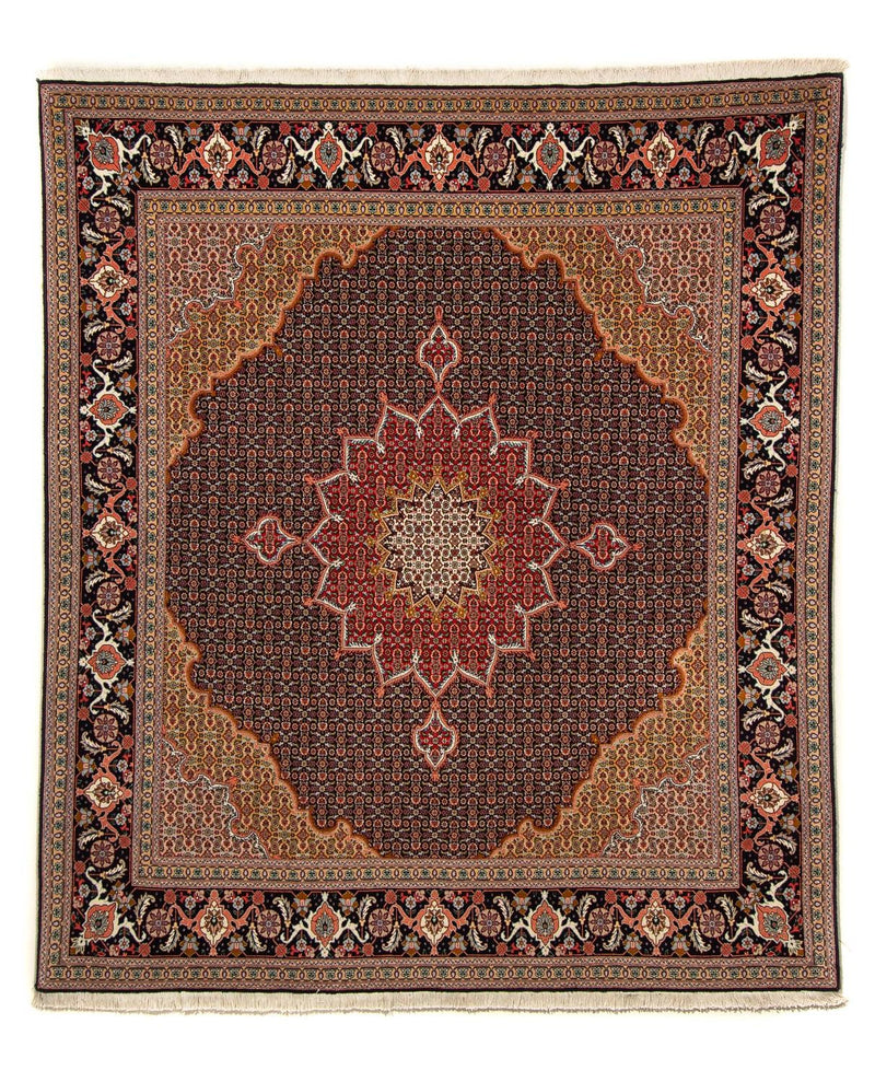 Tappeto Persero - Tabriz - Reale quadrato  - 219 x 200 cm - blu scuro