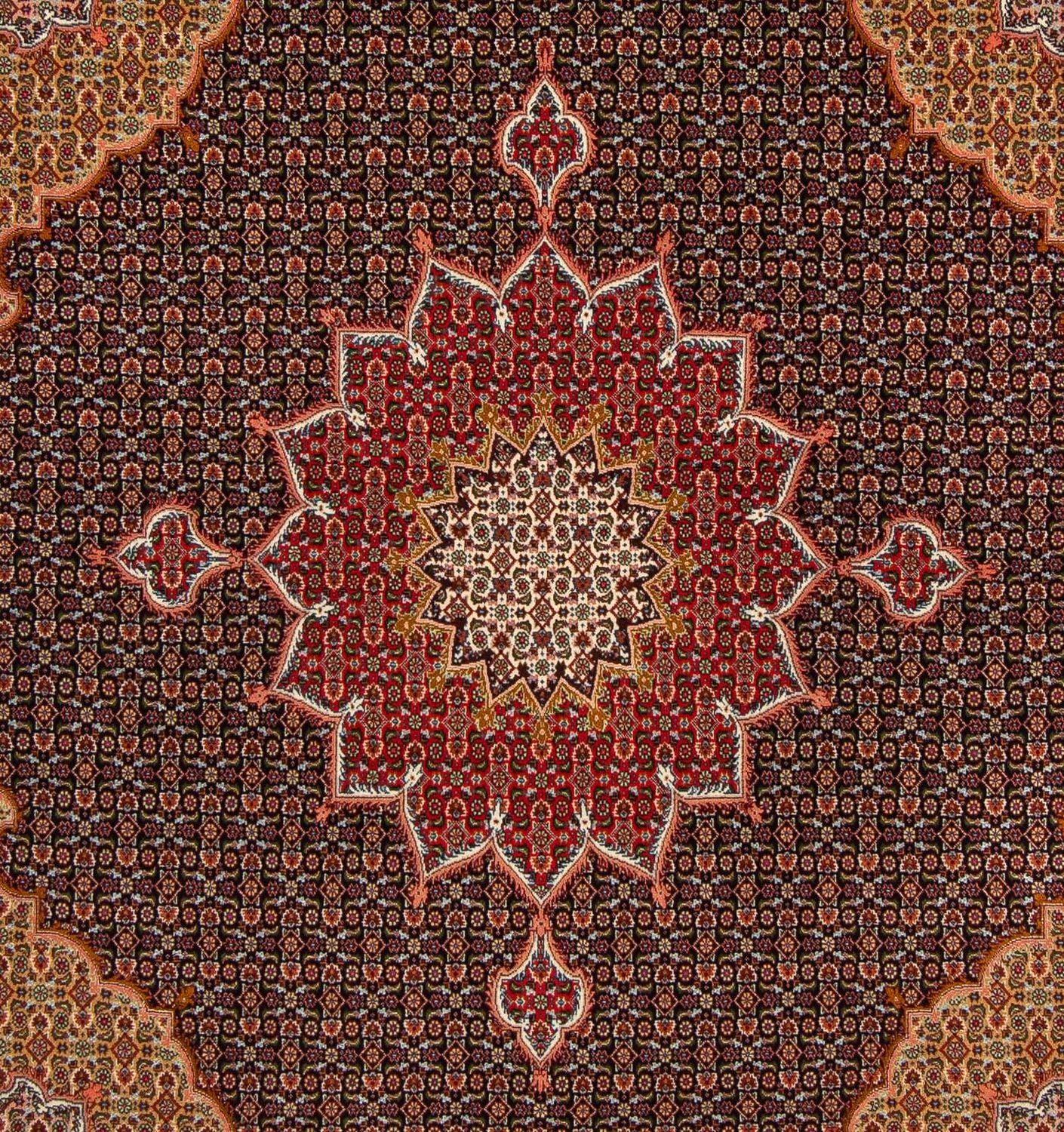 Tappeto Persero - Tabriz - Reale quadrato  - 219 x 200 cm - blu scuro