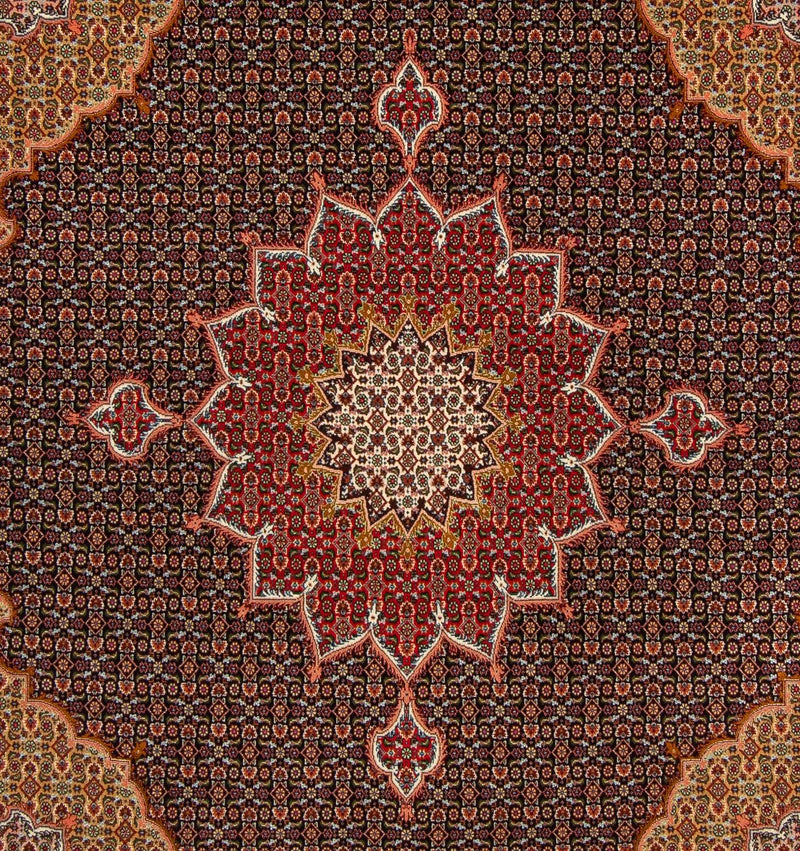 Tappeto Persero - Tabriz - Reale quadrato  - 219 x 200 cm - blu scuro