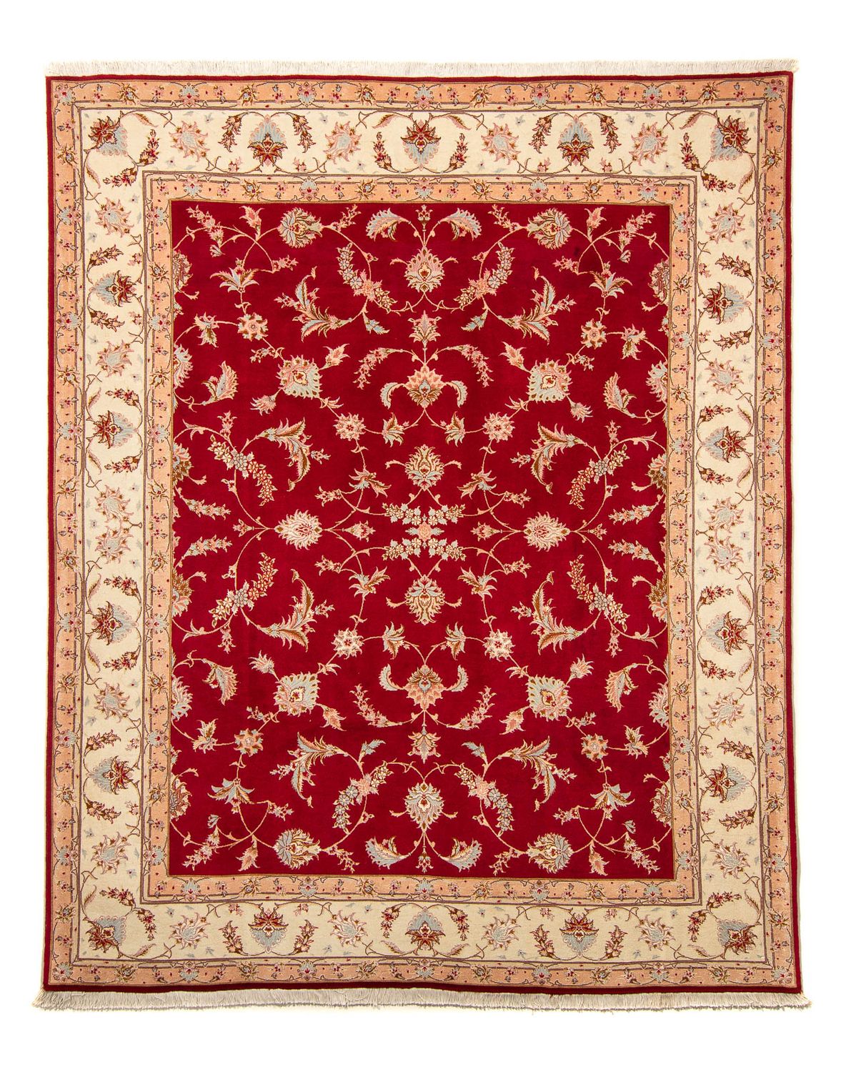 Tappeto Persero - Tabriz - Reale - 255 x 204 cm - rosso scuro