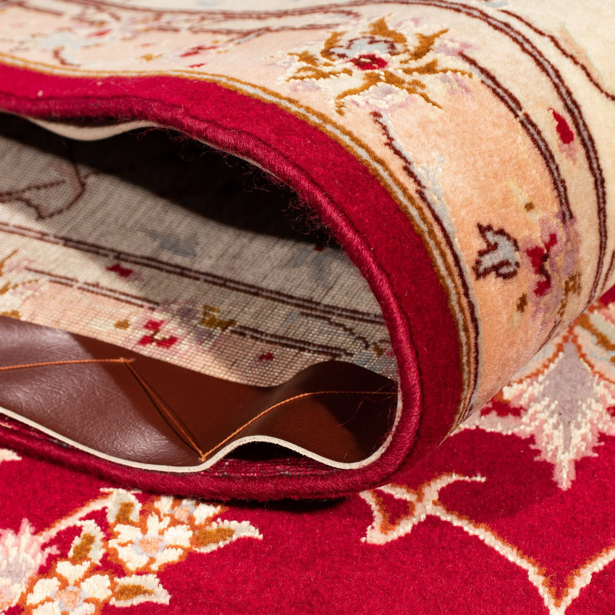 Tappeto Persero - Tabriz - Reale - 255 x 204 cm - rosso scuro