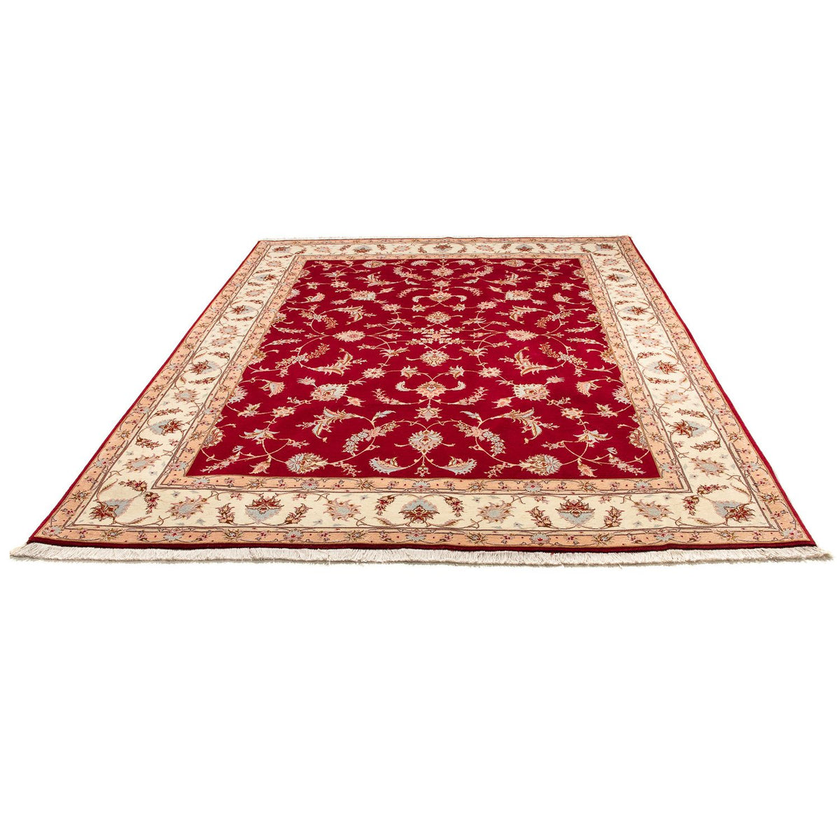Tappeto Persero - Tabriz - Reale - 255 x 204 cm - rosso scuro