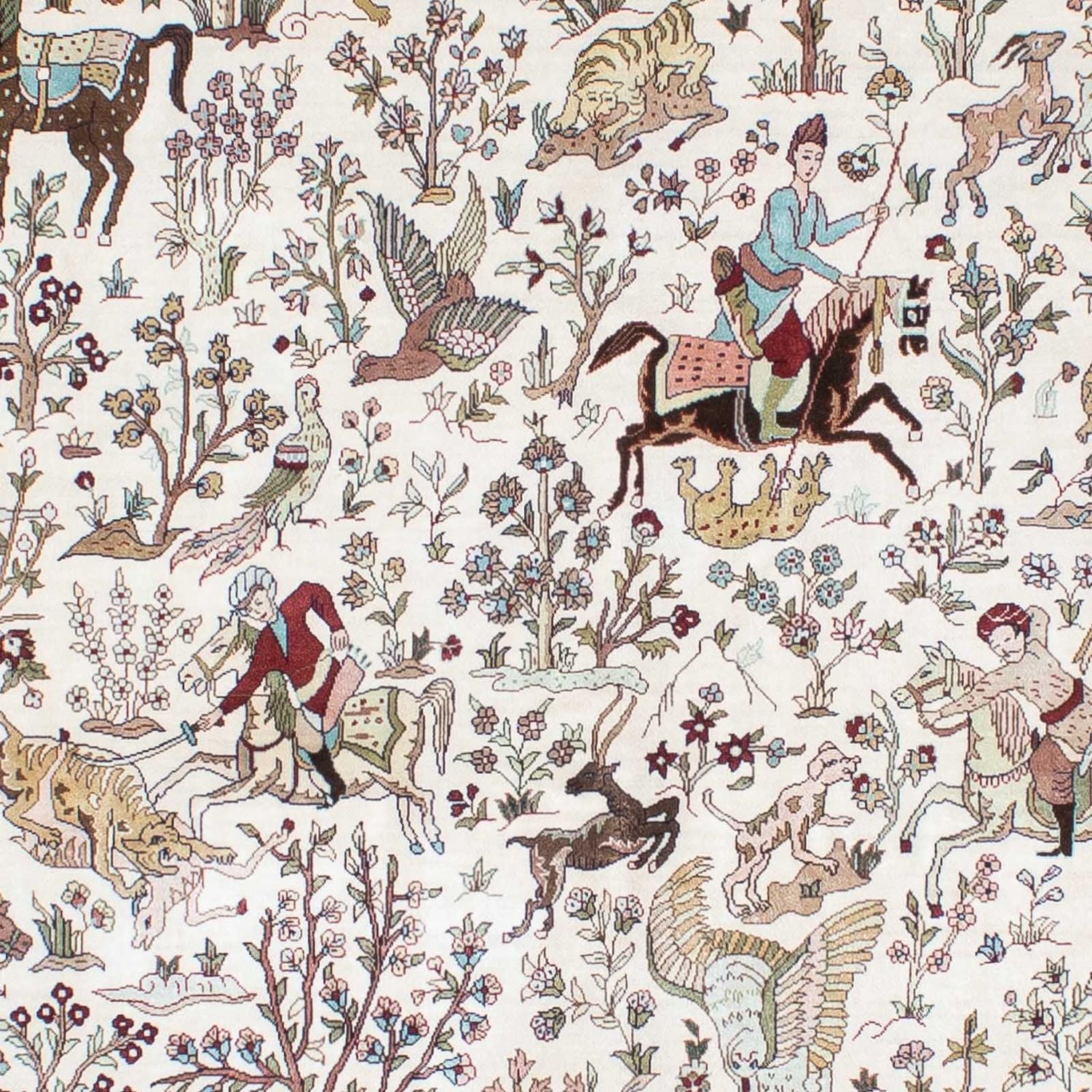 Tappeto orientale - Hereke - 244 x 169 cm - beige