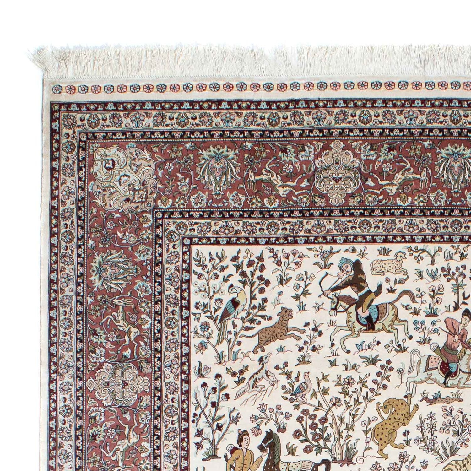 Tappeto orientale - Hereke - 244 x 169 cm - beige