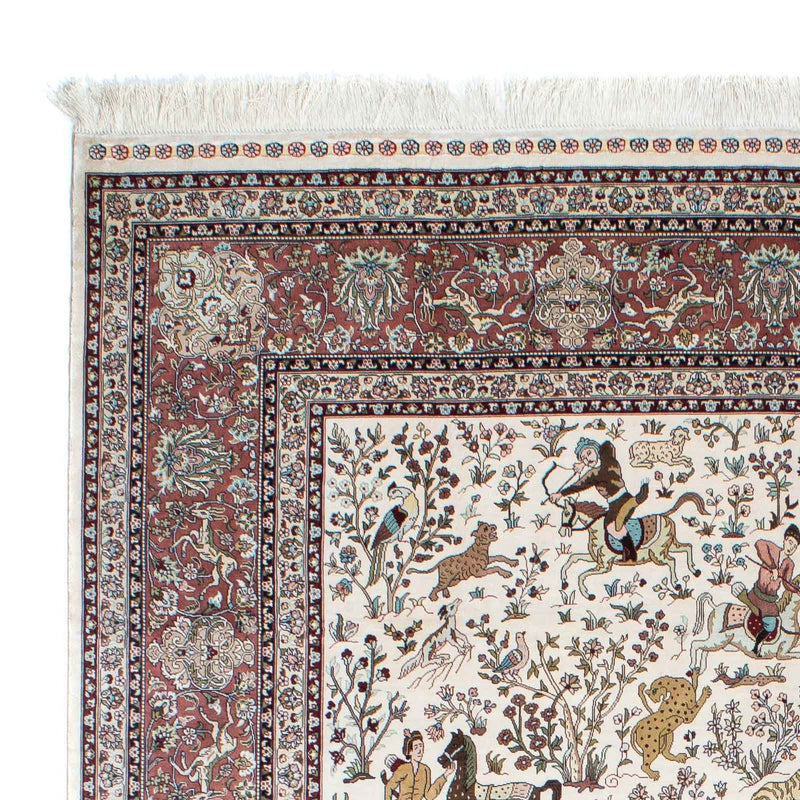 Tappeto orientale - Hereke - 244 x 169 cm - beige
