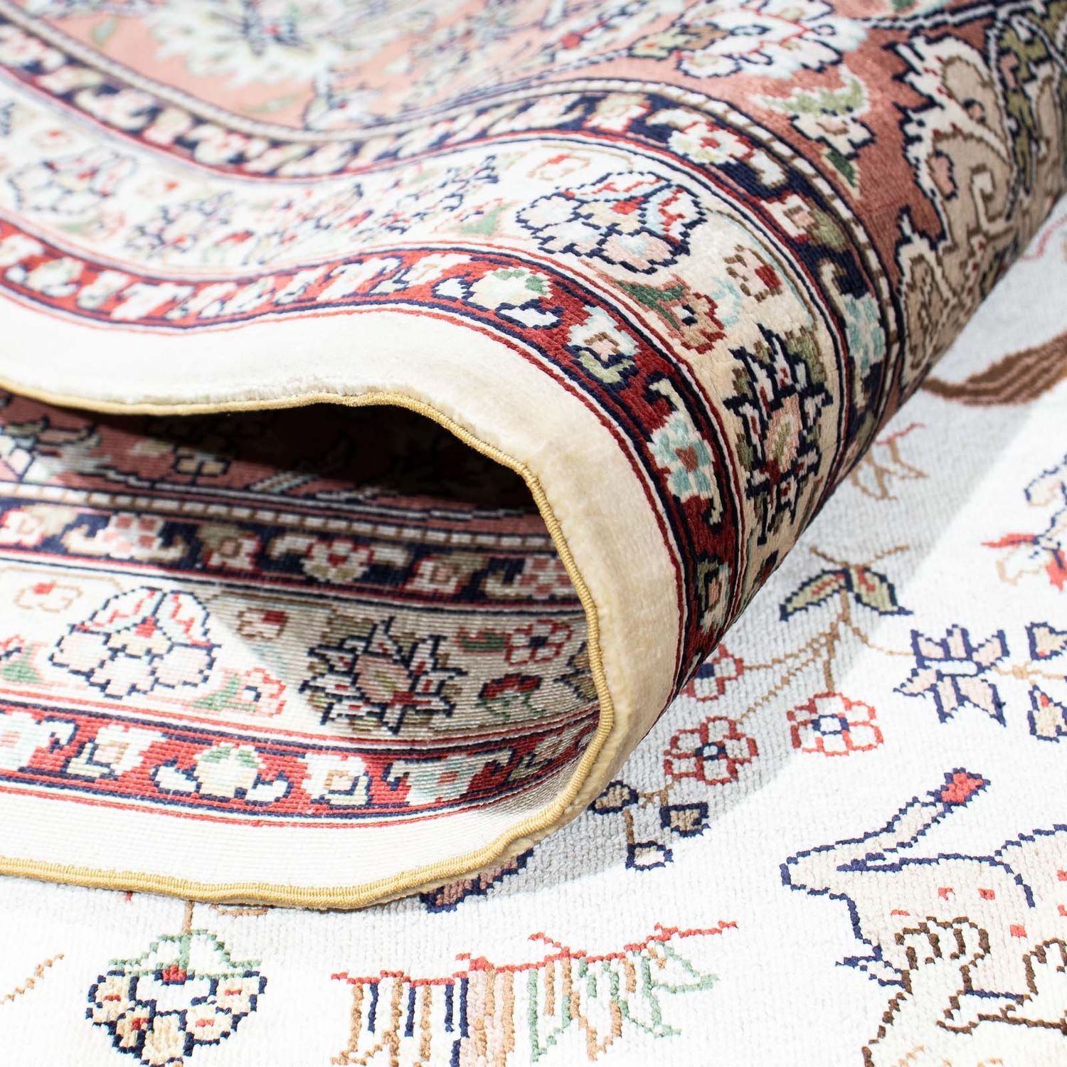 Tappeto orientale - Hereke - 244 x 169 cm - beige