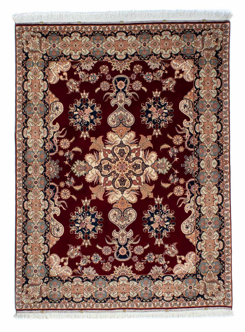 Tappeto Persero - Tabriz - Reale - 202 x 152 cm - rosso scuro