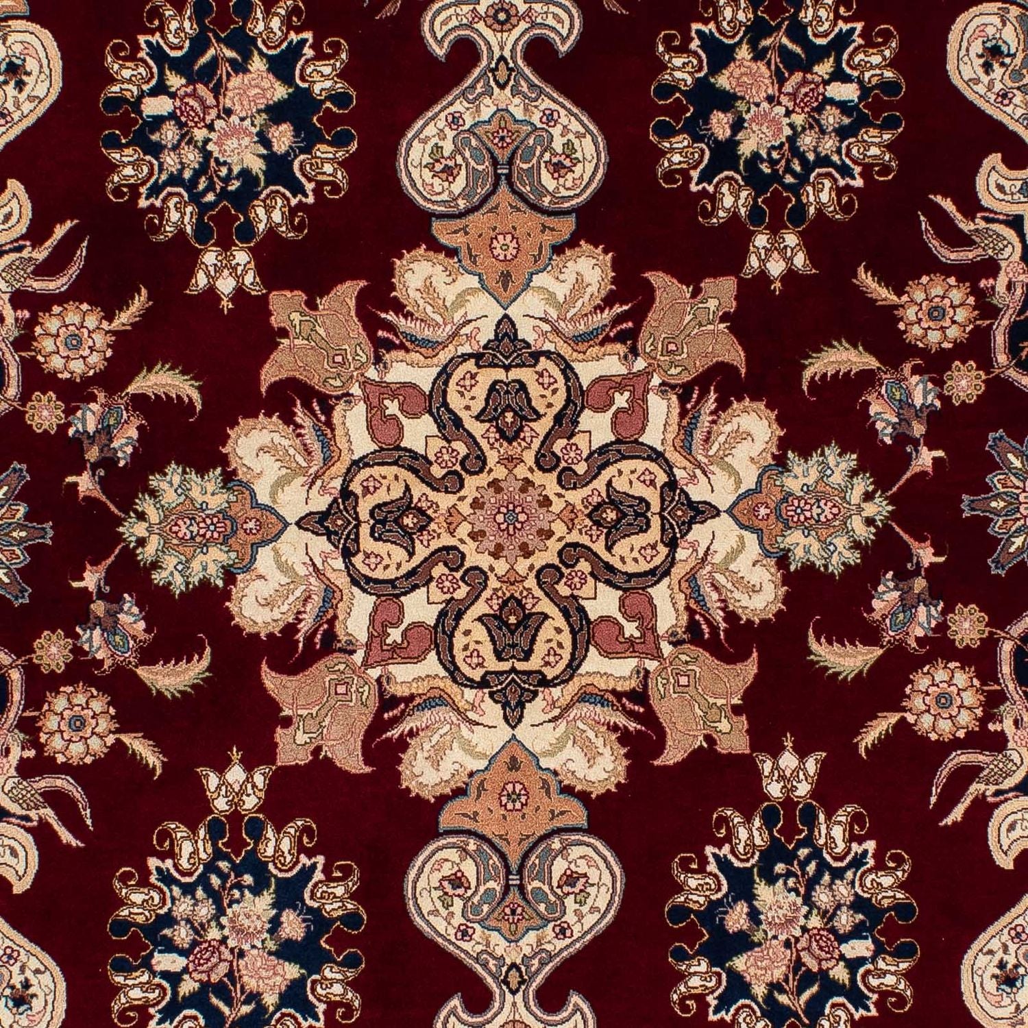 Tappeto Persero - Tabriz - Reale - 202 x 152 cm - rosso scuro