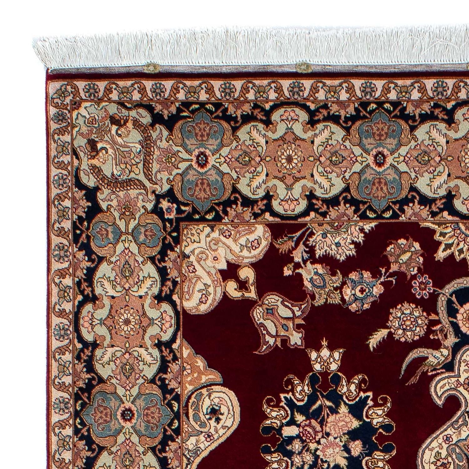 Tappeto Persero - Tabriz - Reale - 202 x 152 cm - rosso scuro