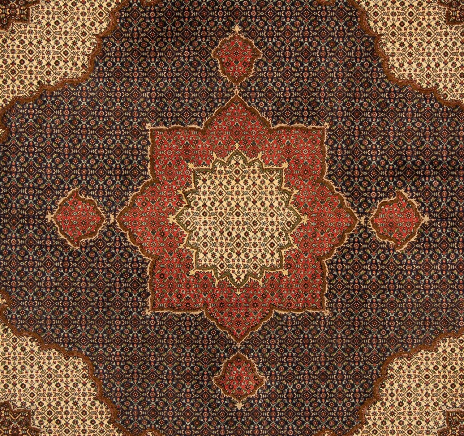 Tappeto Persero - Tabriz quadrato  - 201 x 195 cm - blu scuro