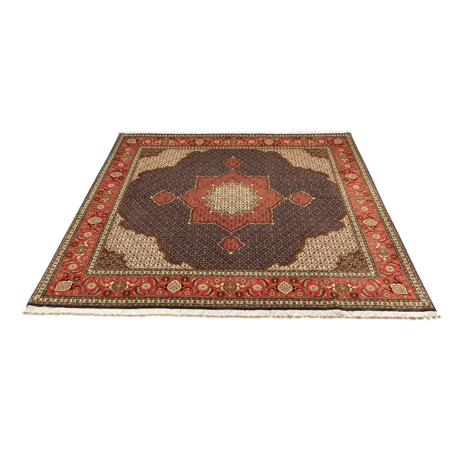 Tappeto Persero - Tabriz quadrato  - 201 x 195 cm - blu scuro